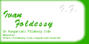 ivan foldessy business card