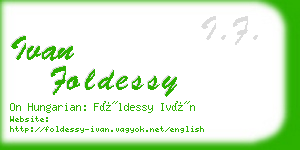 ivan foldessy business card